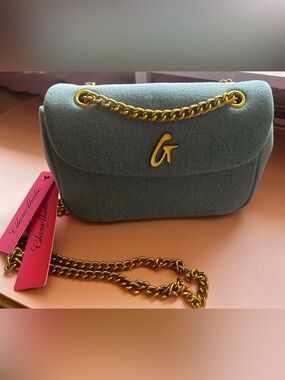Glam-Aholic Lifestyle Denim Small Classic Flap Bag w/ Gold Chain – NWT
